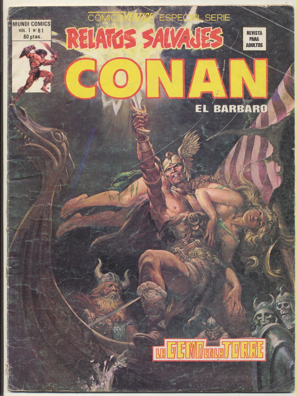 Relatos Salvajes. Vértice 1974. Nº 81 Conan el Bárbaro