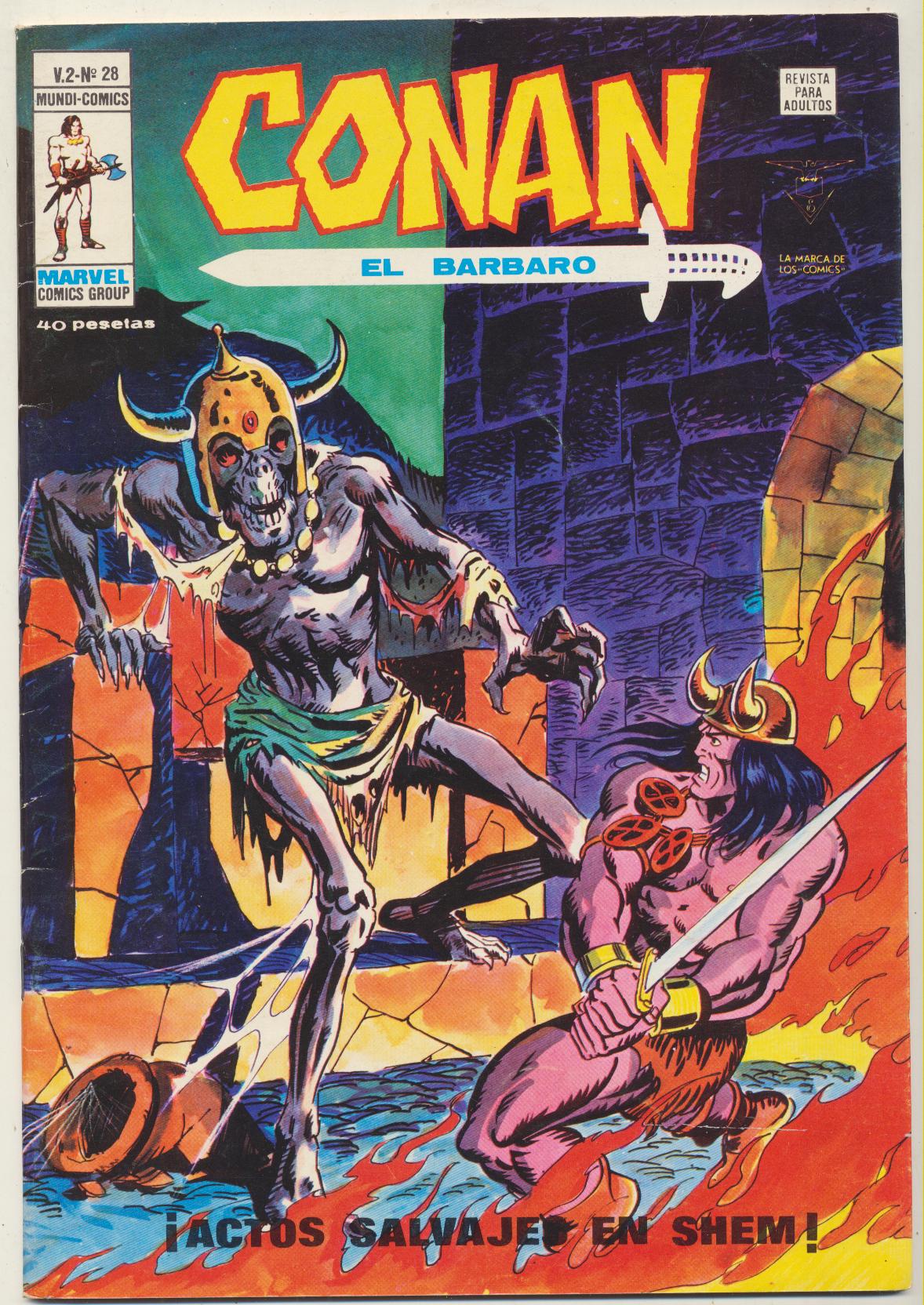 Conan El Bárbaro v2. Vértice 1974. Nº 28