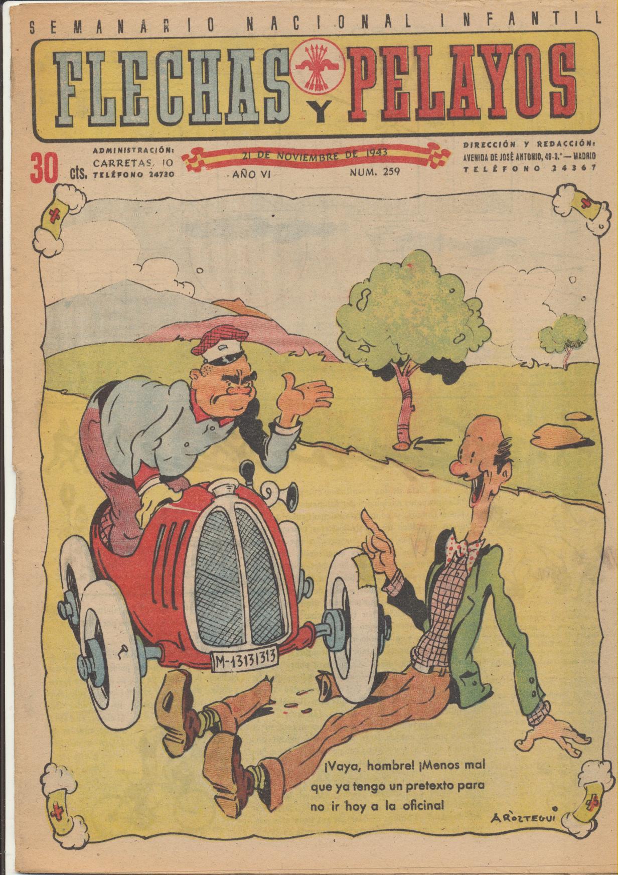 Flechas y Pelayos nº 259. FE Y JONS 1938