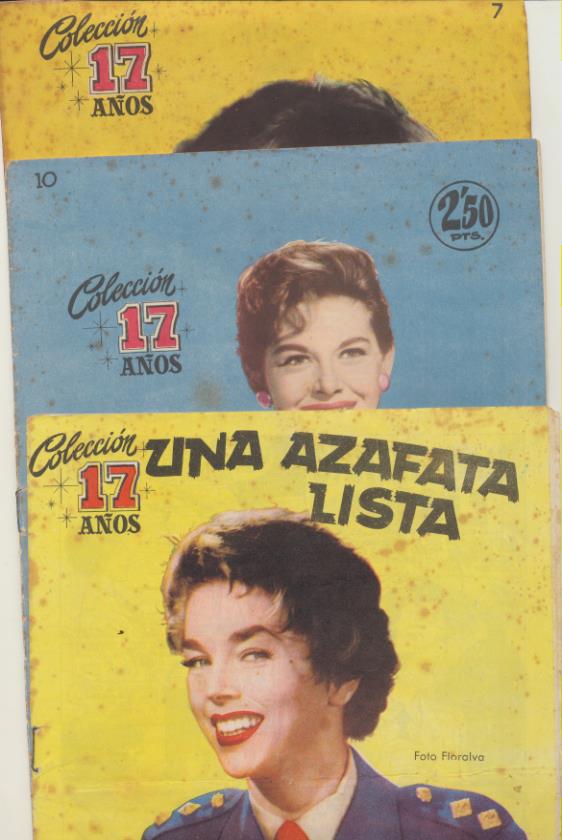 Colección 17 Años nº 7, 10 y 18. Marco 1958