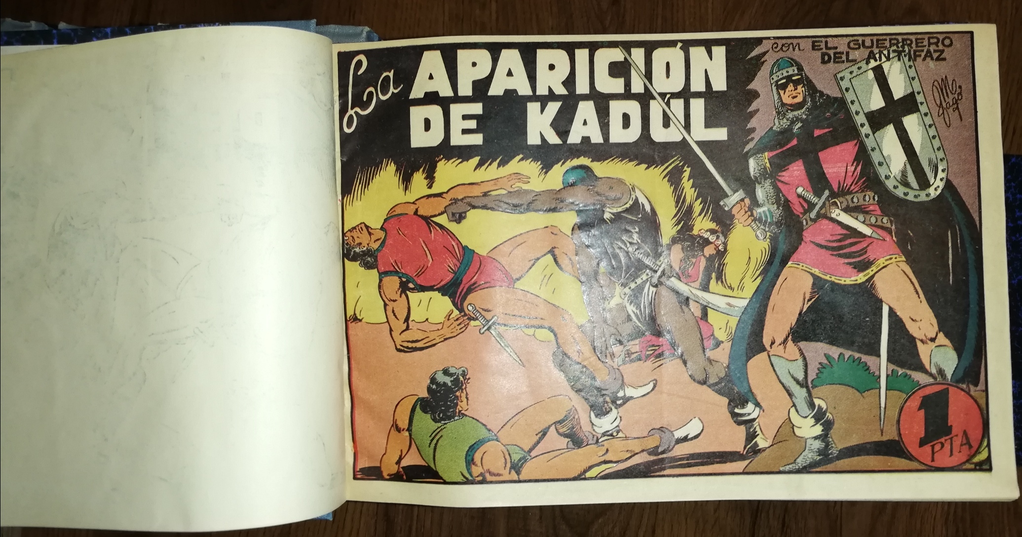 El Guerrero del Antifaz. Valenciana 1944. Colección Completa, 668 ejemplares encuadernada en 16 tomos