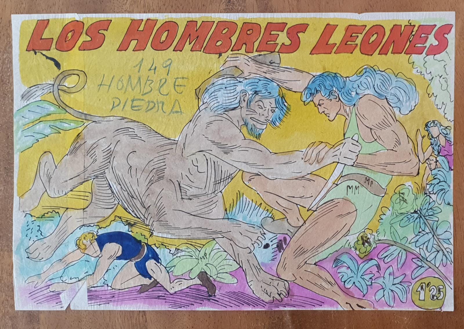 El Hombre de Piedra nº 149. Dibujos originales de Gago. 10 hojas (32x24) + portada + P. color