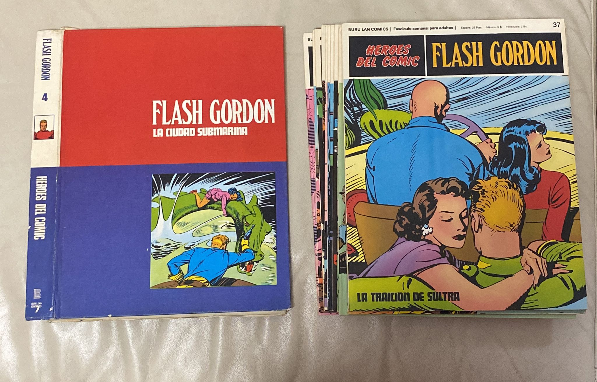 Flash Gordon. Buru Lan. 12 ejemplares del 37 al 48 sueltos y tapas