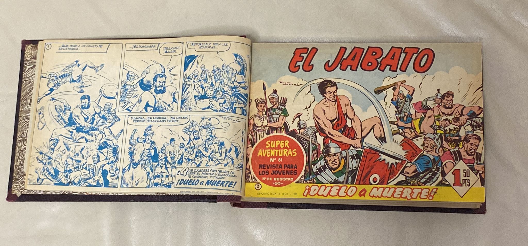 El Jabato. Bruguera 1958. 50 ejemplares del 1 al 50 encuadernados en un tomo