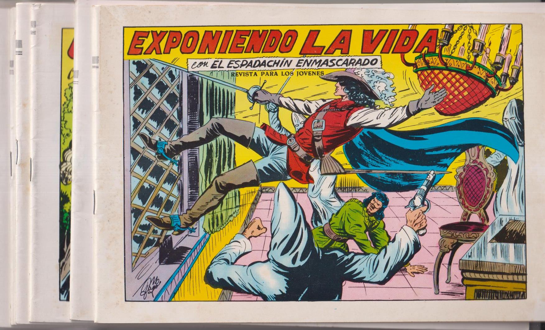 El Espadachín Enmascarado. 8 ejemplares: del 73 al 80. Valenciana 2ª Edición 1981. 3 en 1
