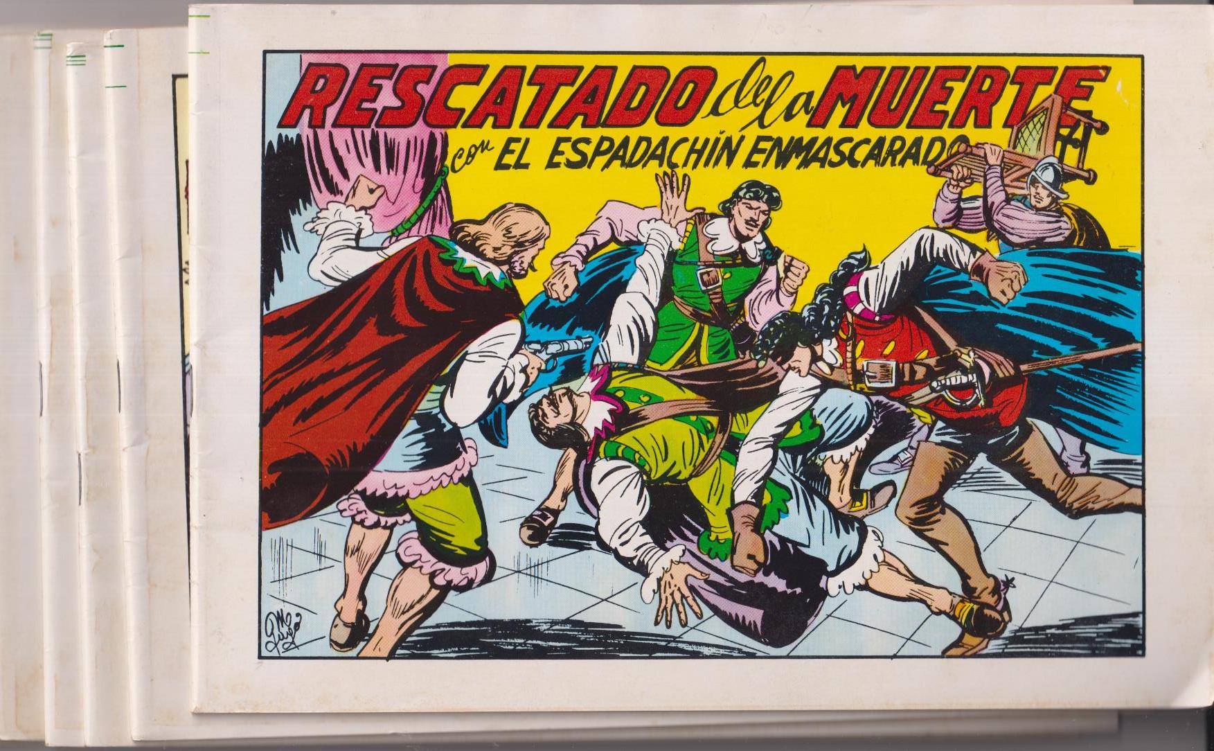 El Espadachín Enmascarado. 6 ejemplares del 51 al 56. 2ª Edición Valenciana 1981. 3 en 1