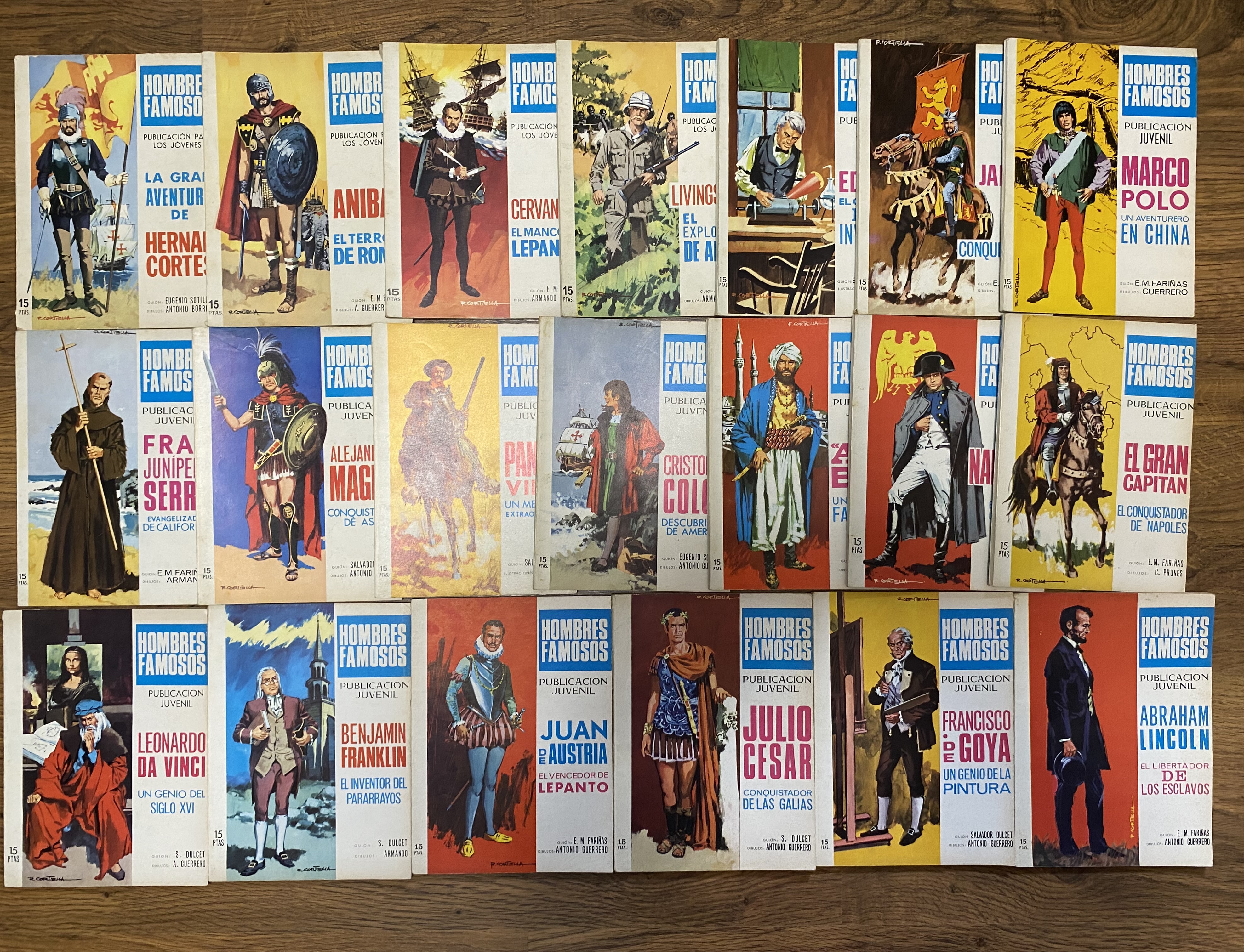 Hombres Famosos. Colección Completa, 20 ejemplares. Toray 1968