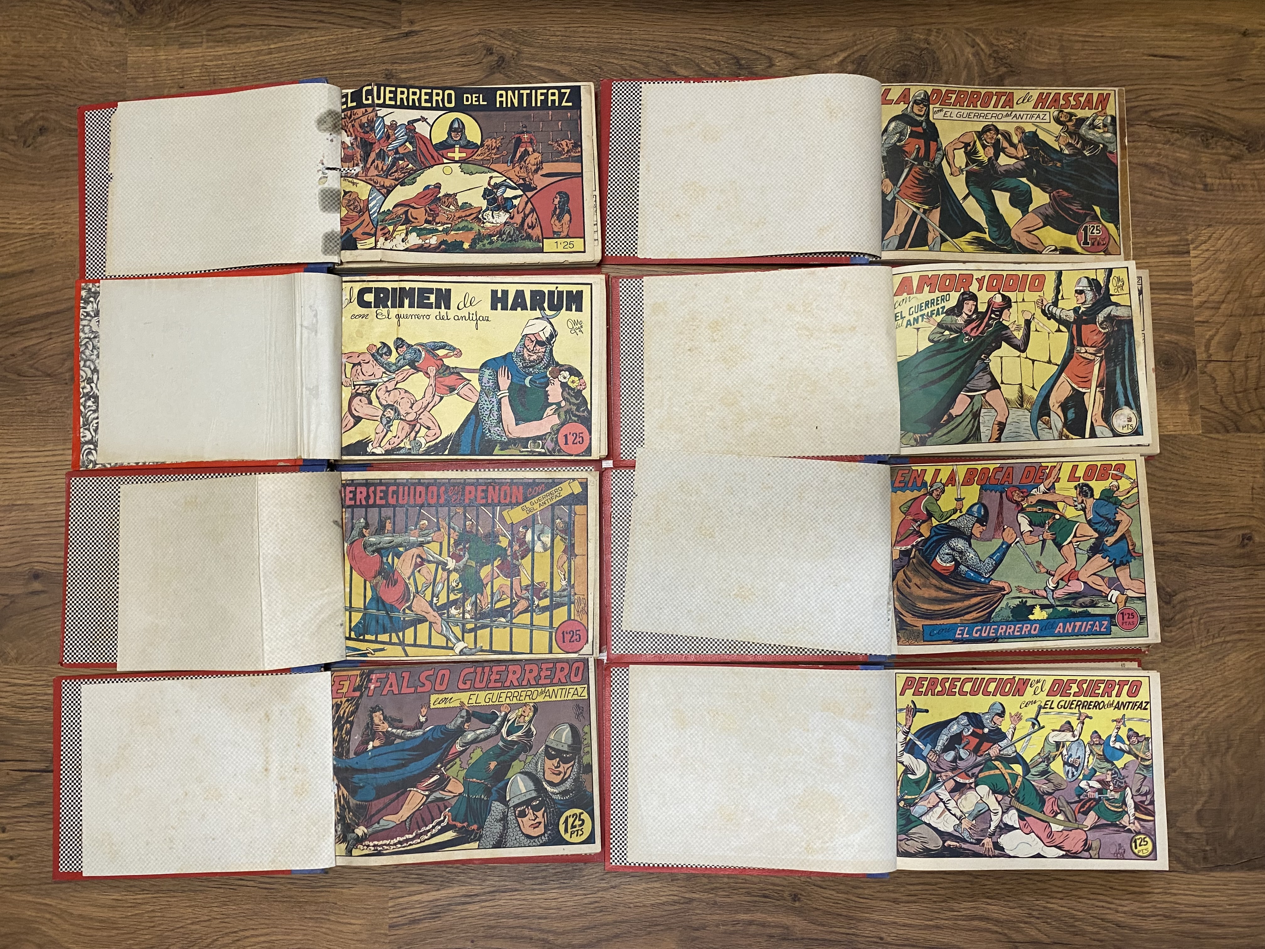 El Guerrero del Antifaz. Completa. 668 ejemplares encuadernados 21 Tomos. Valenciana 1943