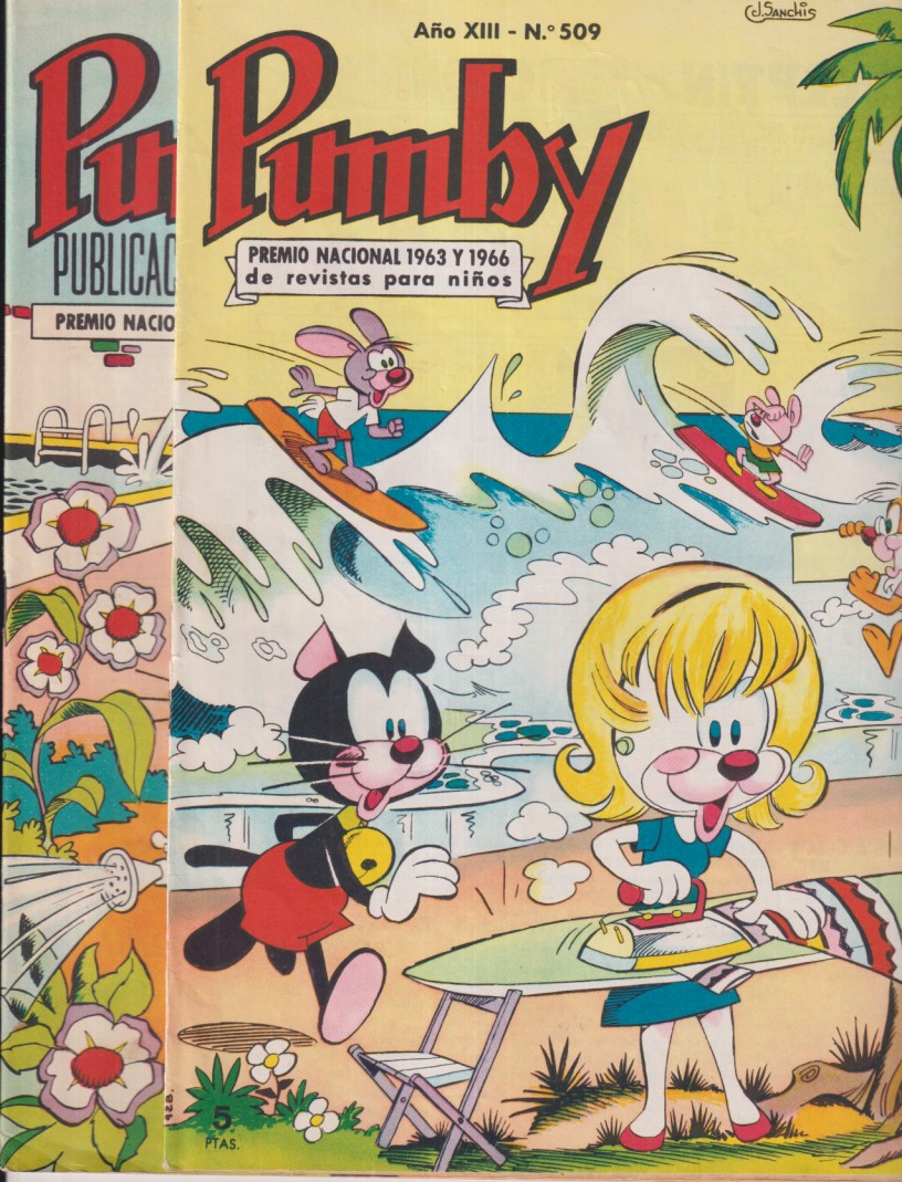 Pumby. Valenciana 1967. LOte de 2 ejemplares: 509 y 518