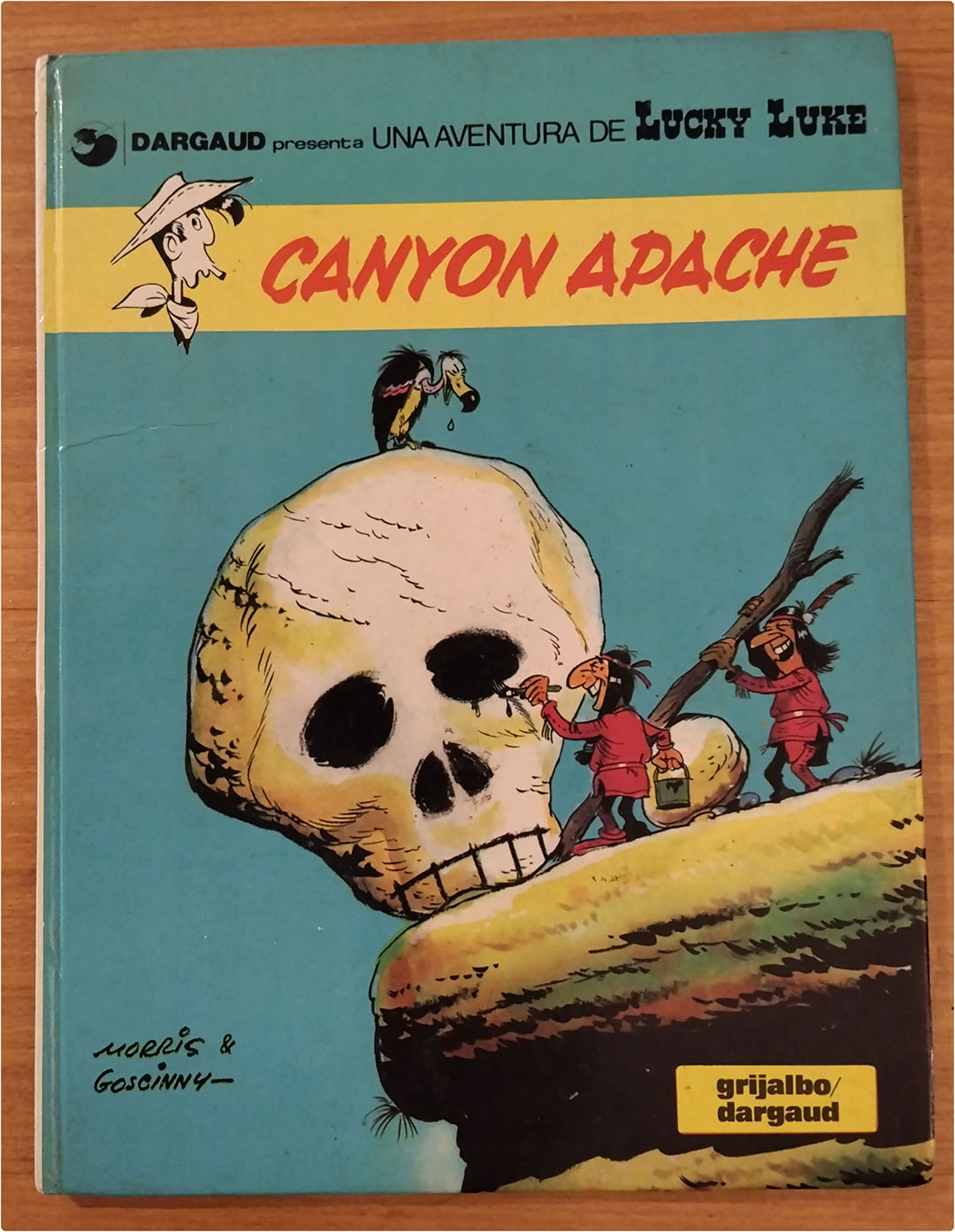 Canyon Apache. Lucky Luke nº 17 Dargaud. Pastas duras. 1981