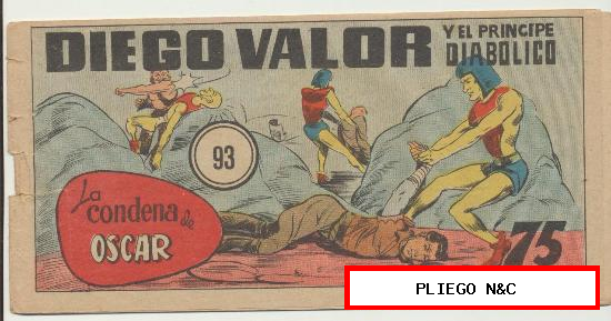 Diego Valor nº 93. Editorial Cid 1954