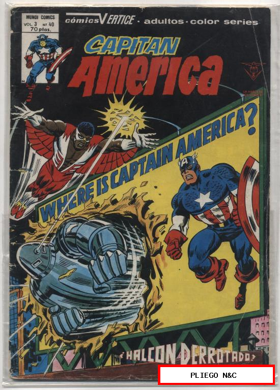 Capitán América v3. Vértice 1975. Nº 40