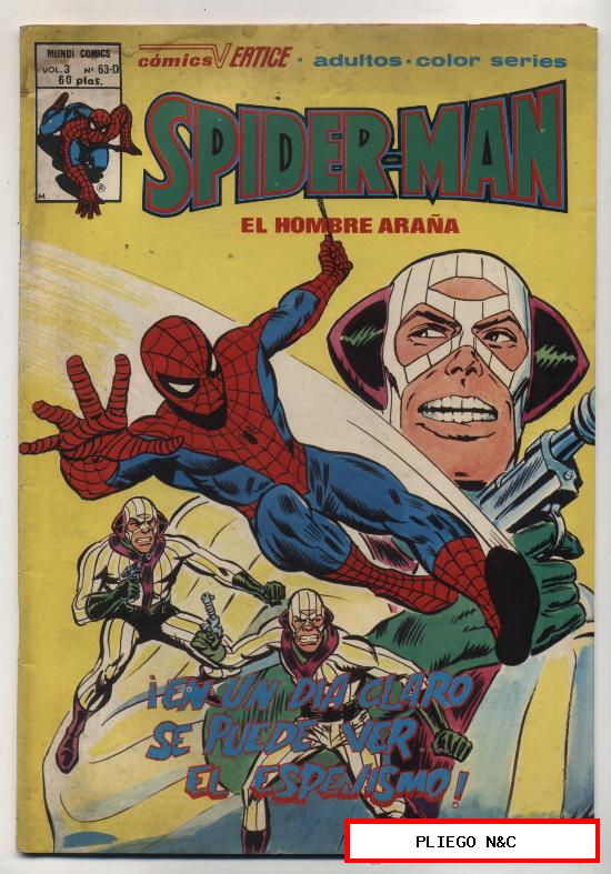 Spiderman v3. Vértice 1975. Nº 63-D