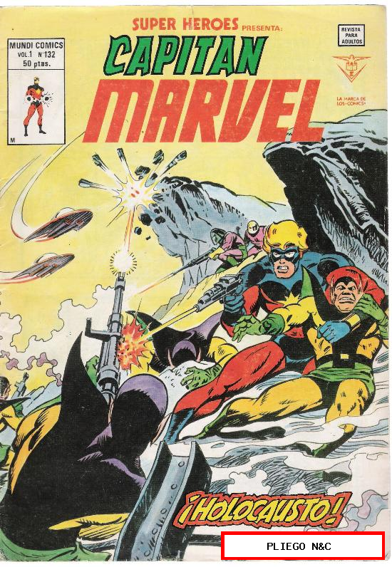 Súper Héroes v2. Vértice 1974. Nº 132 Capitán Marvel