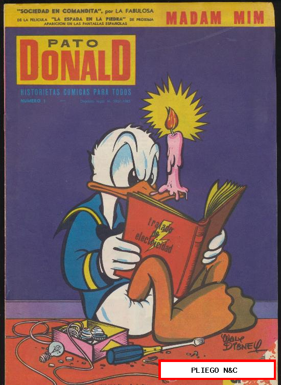 Pato Donald. Rivadeneyra 1965. Colección 1 al 36, a falta del nº 29