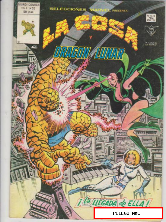 Selecciones Marvel. Vértice 1977. Nº 52 La Cosa y Dragón Lunar