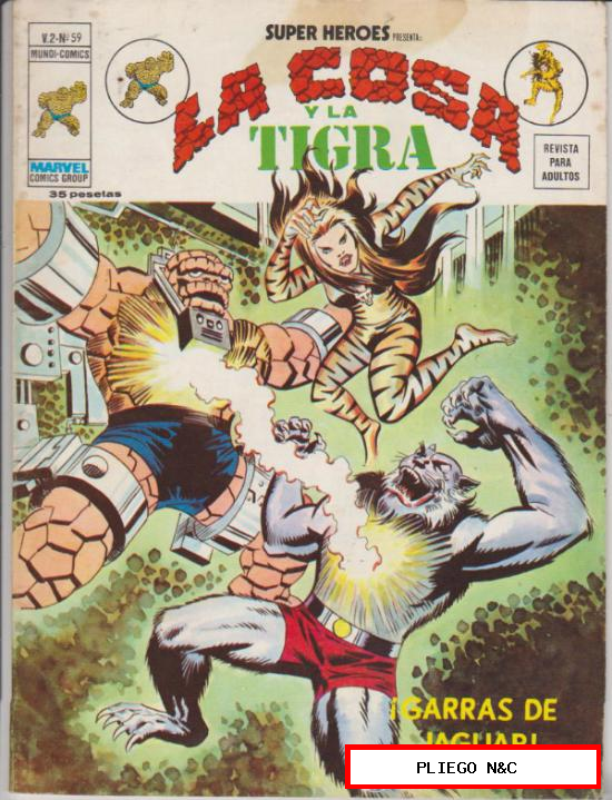 Súper Héroes v2. Vértice 1974. Nº 59 La Cosa y La Tigra