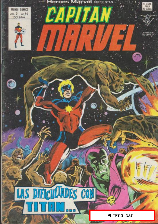 Heroes Marvel v2. Vértice 1975. Nº 59 Capitán Marvel