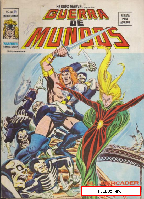 Heroes Marvel v2. Vértice 1975. Nº 24 Guerra de Mundos