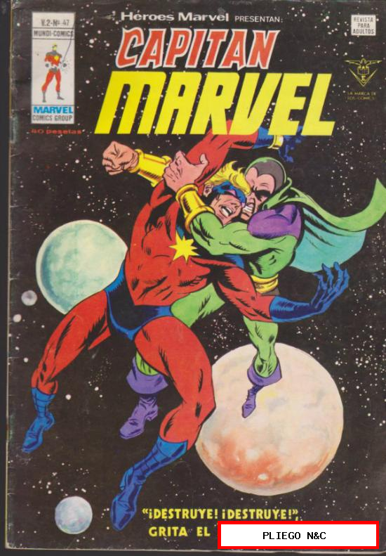 Heroes Marvel v2. Vértice 1975. Nº 47 Capitán Marvel