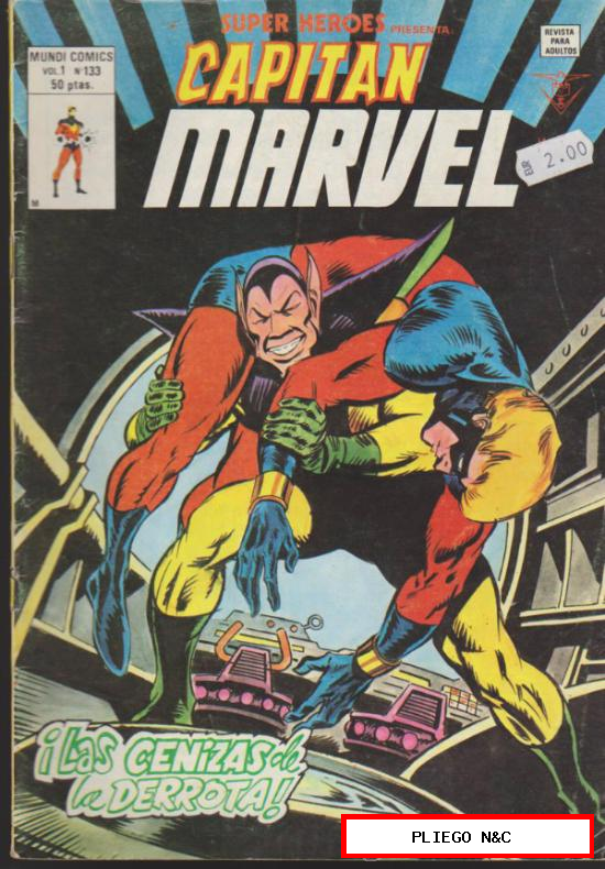 Súper Héroes v2. Vértice 1974. Nº 133 Capitán Marvel