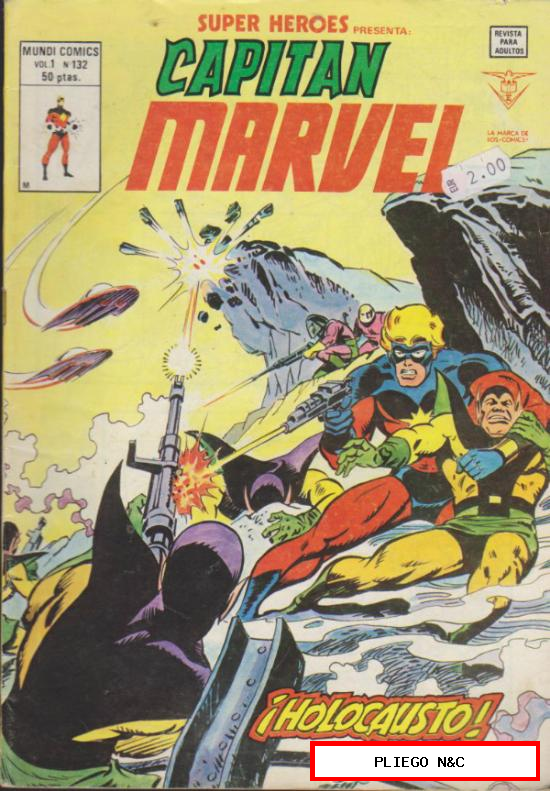 Súper Héroes v2. Vértice 1974. Nº 132 Capitán Marvel