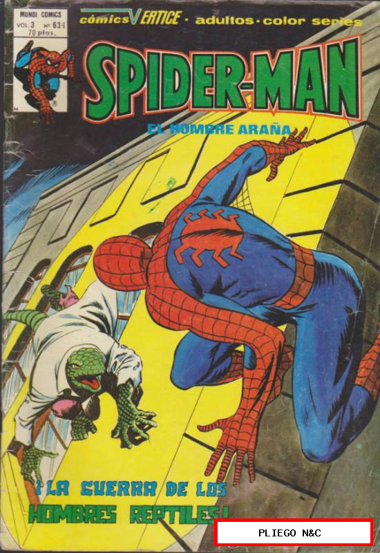 Spiderman v3. Vértice 1975. Nº 63-I