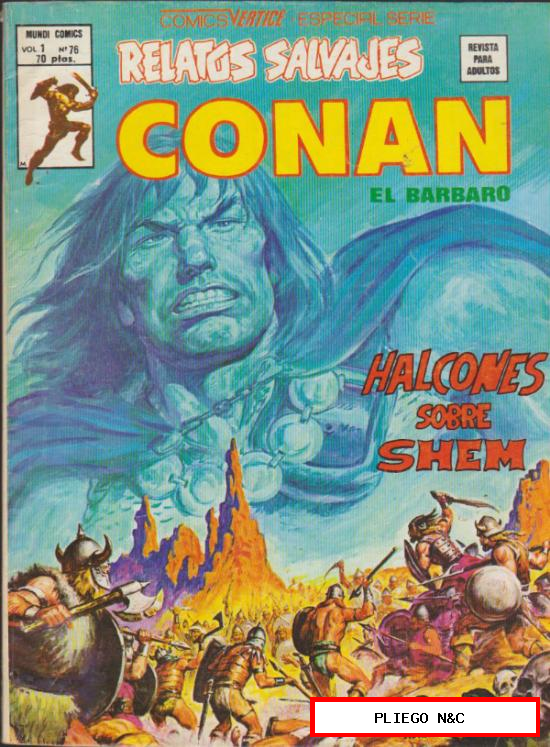 Relatos Salvajes. Vértice 1974. Nº 76 Conan el Bárbaro