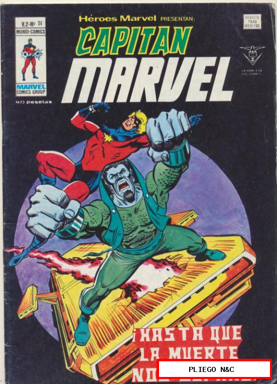Heroes Marvel v2. Vértice 1975. Nº 51 Capitán Marvel