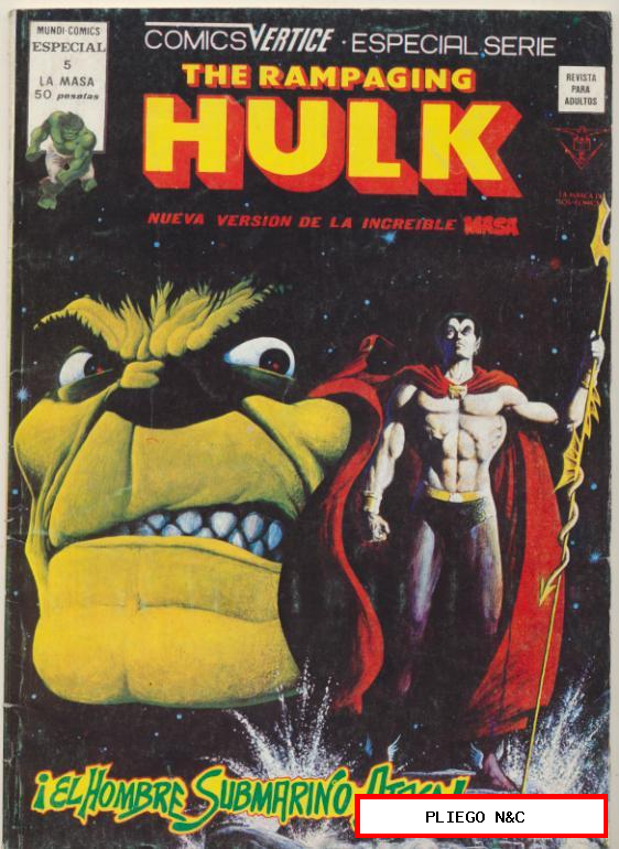 The Rampaging Hulk. Vértice 1978. Nº 5