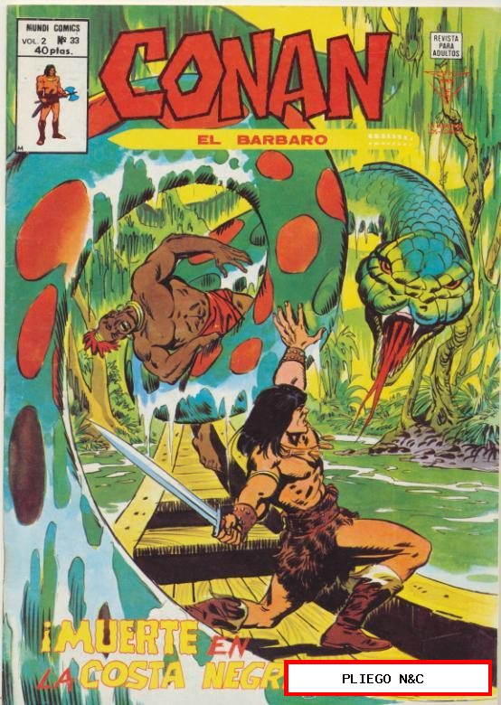 Conan El Bárbaro v2. Vértice 1974. Nº 33