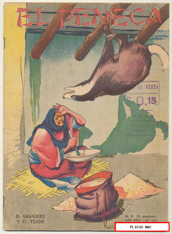 el peneca nº 1603. Editorial zig zag. Santiago de chile. Año 1939