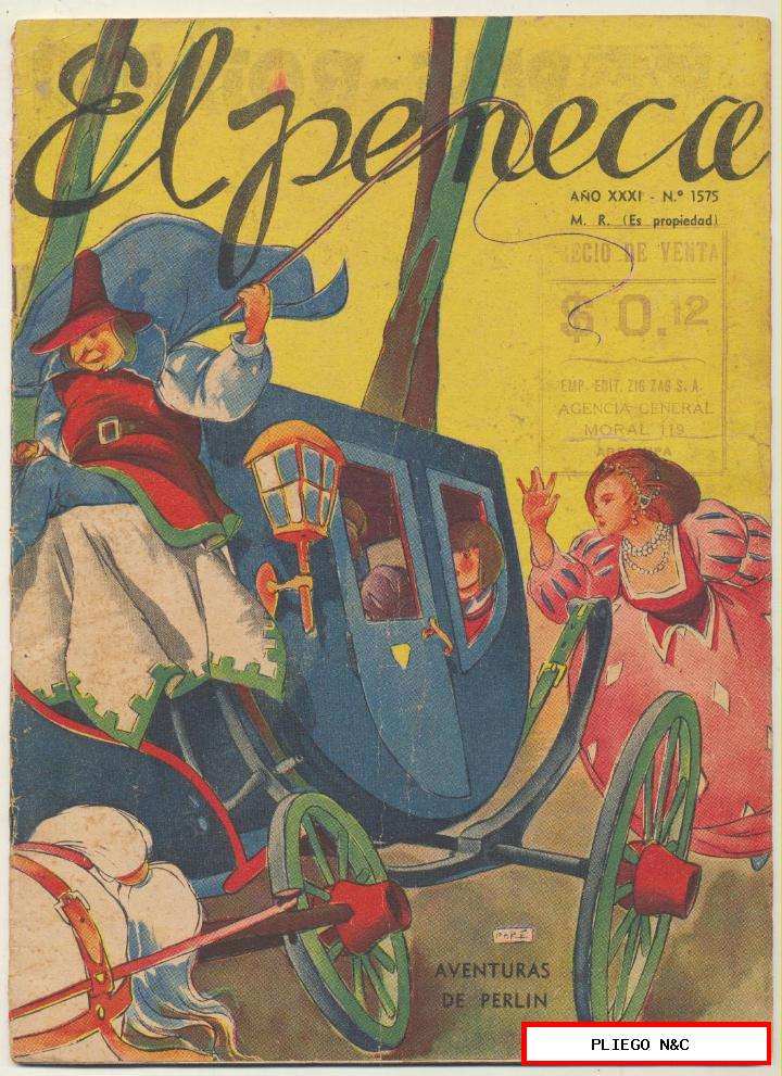 el peneca nº 1575. Editorial zig zag. Santiago de chile. Año 1939