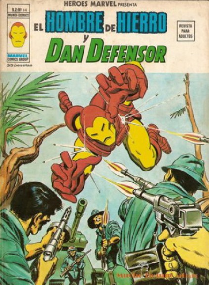 Heroes Marvel v2. Vértice 1975. Nº 14 El Hombre de Hierro y Dan Defensor