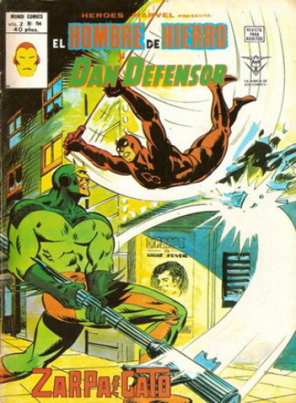 Heroes Marvel v2. Vértice 1975. Nº 54 El Hombre de Hierro y Dan Defensor