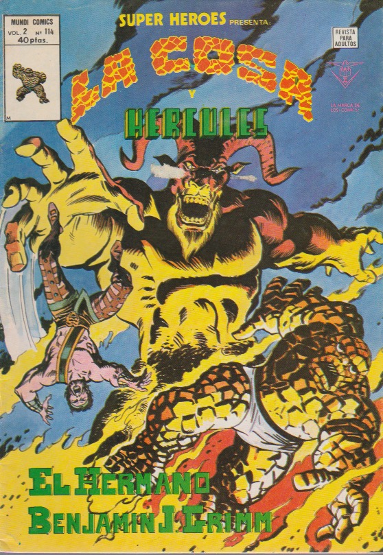 Súper Héroes v2. Vértice 1974. Nº 114 La Cosa y Hércules