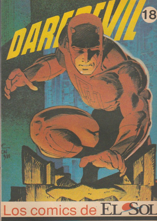 Los Cómics de El Sol. El Sol 1990. Nº 18 Daredevil