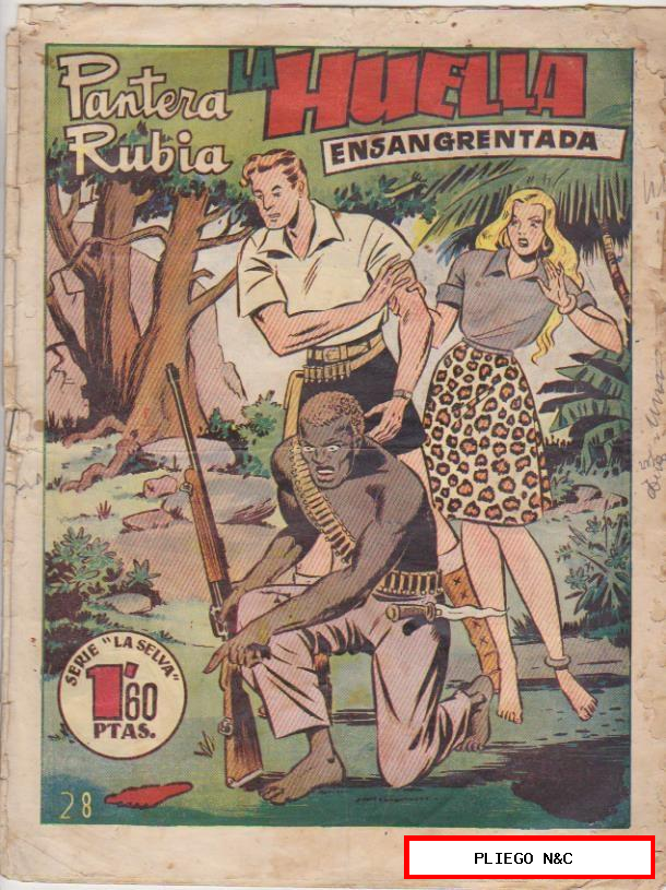 pantera rubia nº 18, serie la selva. Hispano americana 1949
