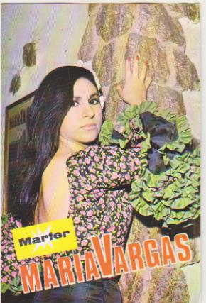 María Vargas. Postal publicidad de marfer
