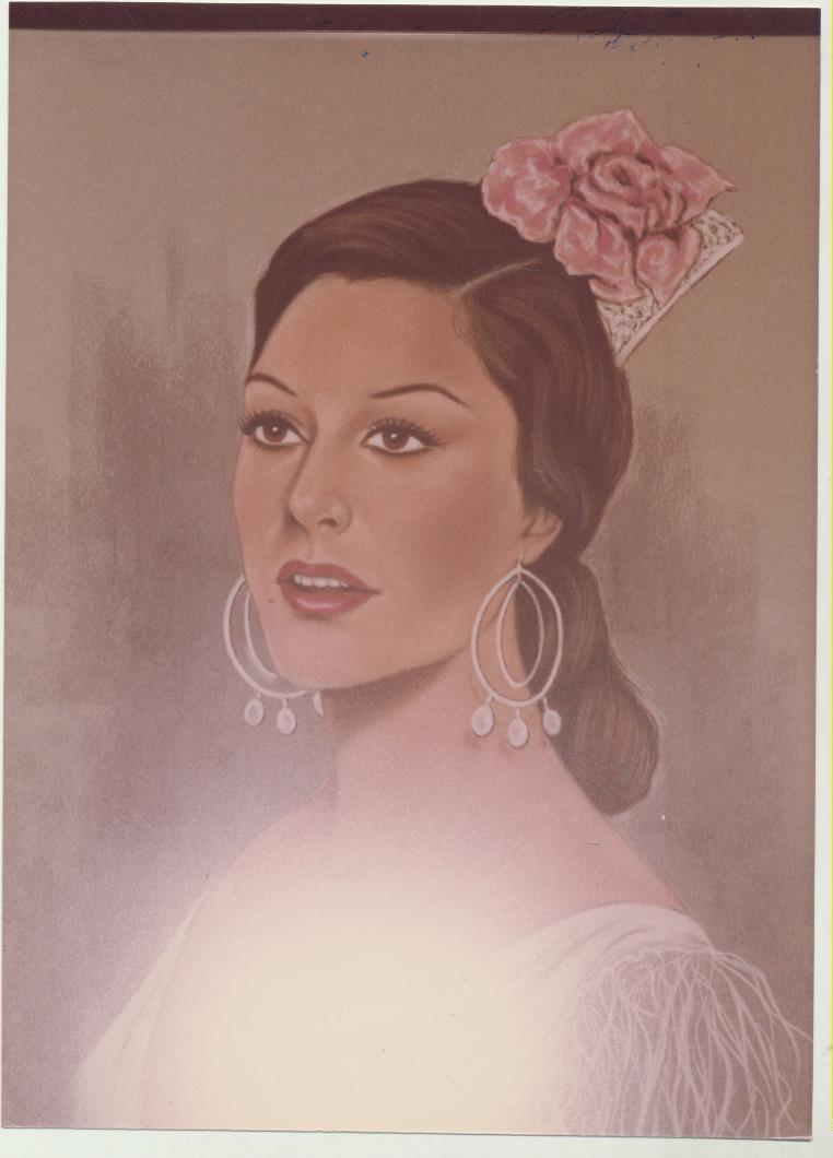 Lolita Sevilla. Fotografía (17,5x12, 5) de un retrato de B. Viance