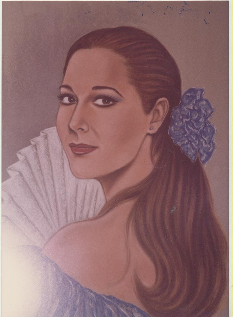 Conchita M. Piquer. Fotografía (17,5x12, 5) de un retrato de B. Viance