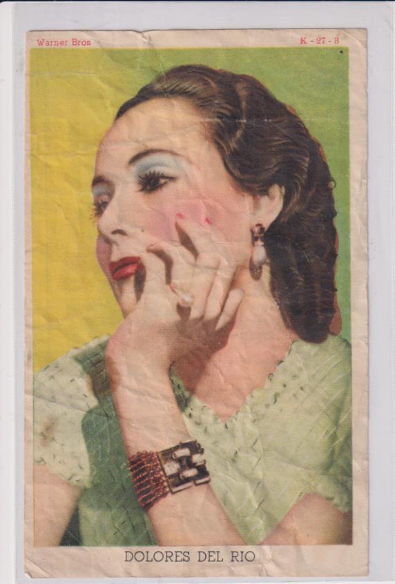Dolores del Río. Postal publicidad de productos de belleza Risler