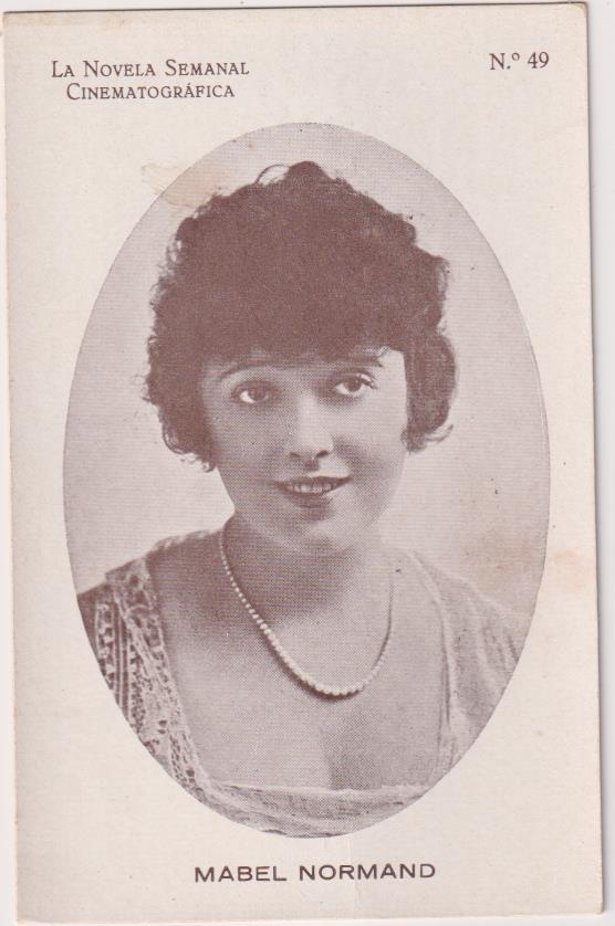 Postal (14x9) La Novela Semanal Cinematográfica nº 49. Mabel Normand