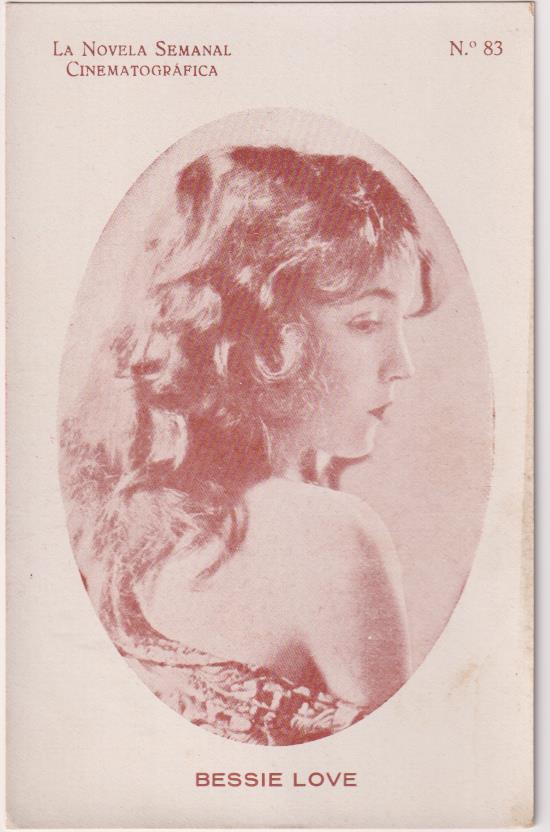 Postal (14x9) La Novela Femenina Cinematográfica nº 83. Bessie Love