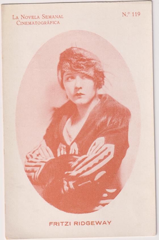 Postal (14x9) La Novela Femenina Cinematográfica nº 119. Fritzi Ridgeway