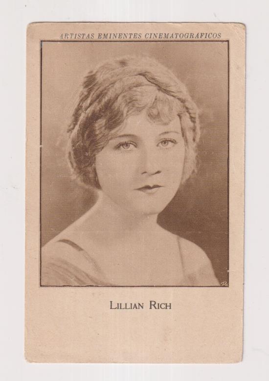 Lilian Rich. Cromo (12x7 cm.) Publicidad de Pastillas de la K