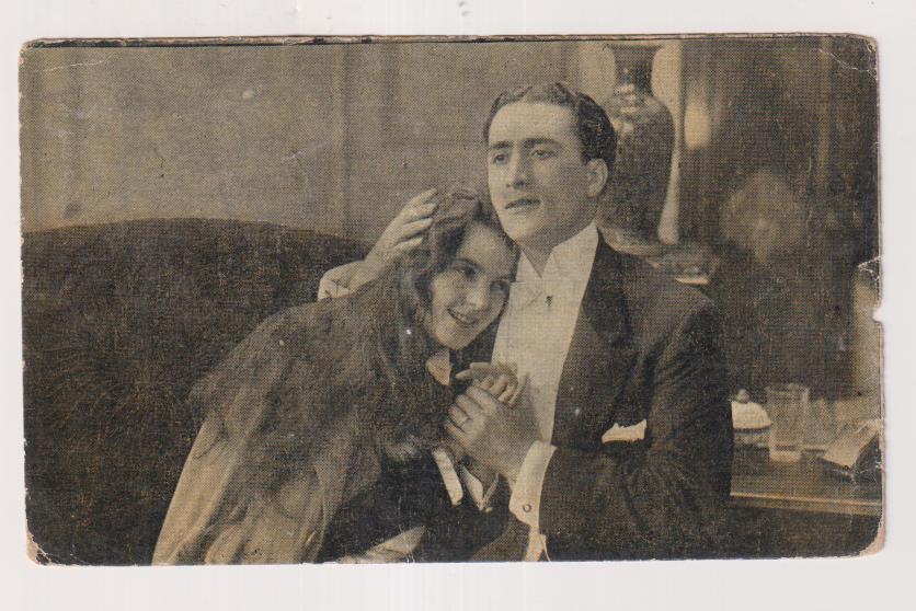 Tarjeta Postal. Lorena de Susana Grandais. Cine Mudo. chocolate Amatller. Serie C nº 18