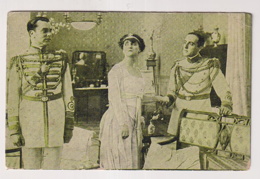 Tarjeta postal. Carnavalesca de Lydia Borelly. Cine mudo. Serie 7ª nº 14. Chocolate Amatller