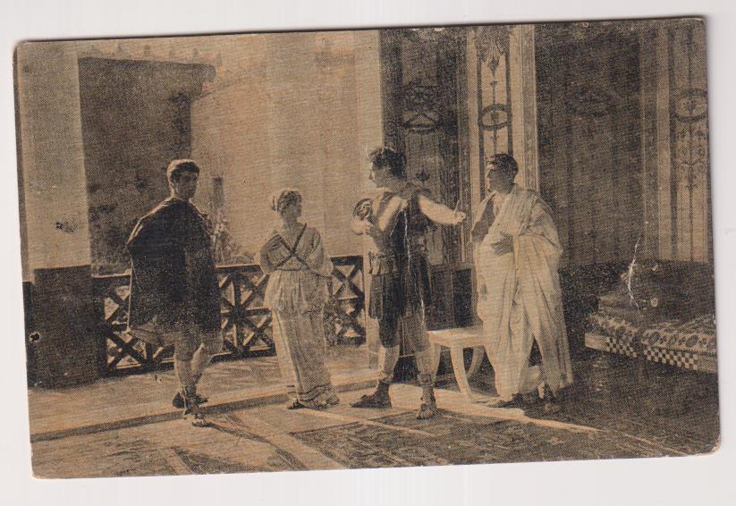 Tarjeta Postal. Fabiola o los Mártires Cristianos. Cine Mudo 1917. Serie 8ª nº 11. Chocolate Amatller