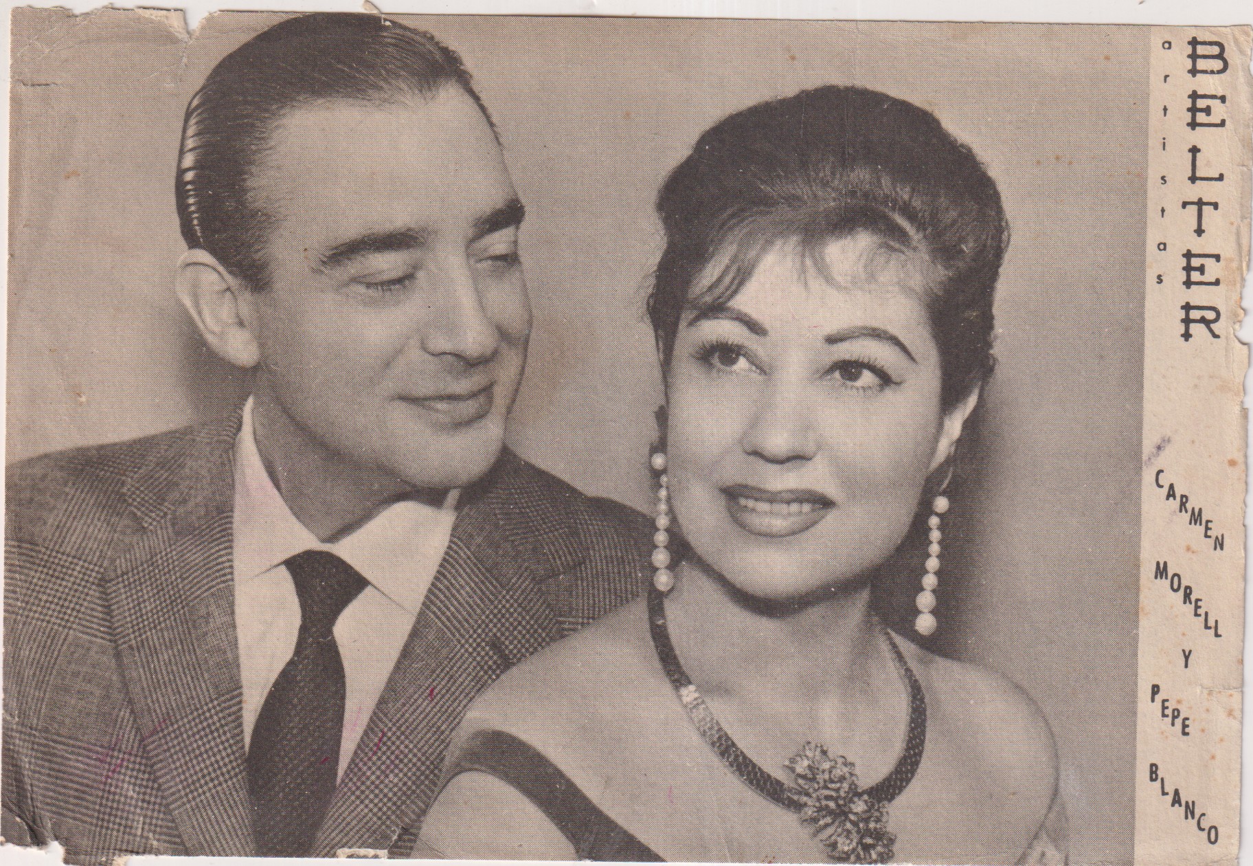 Carmen Morell y Pepe blanco. Artistas Belter